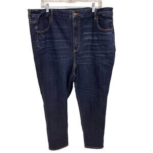R114 American Eagle Sz 22 Curvy Super Hi-Rise Jeggings Blue Jeans R0000114